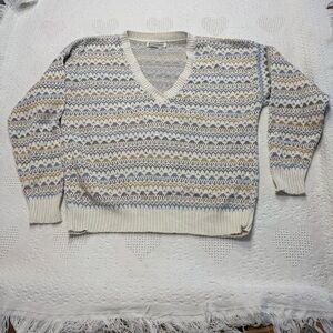 Vintage Steeplechase Knitted V Neck Sweater (SEE MEASUREMENTS)